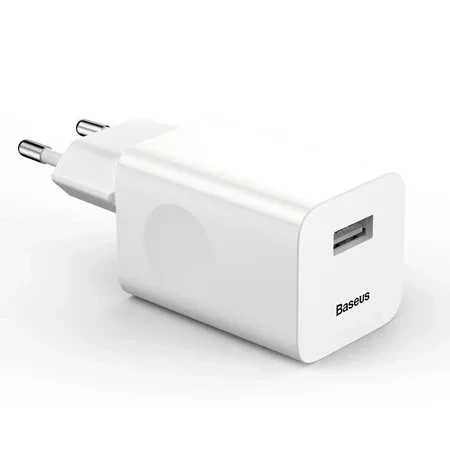 Baseus Quick Charger 24W mains charger - white