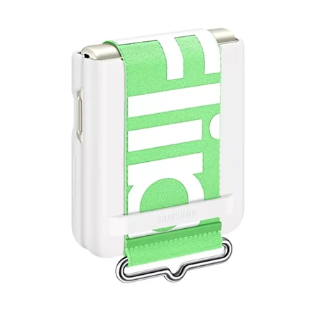 Samsung Silicone Cover with Strap for Galaxy Z Flip3 5G - white