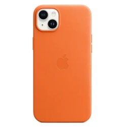 Apple iPhone 14 Plus Leather Case MagSafe - Orange (Orange) [OUTLET]