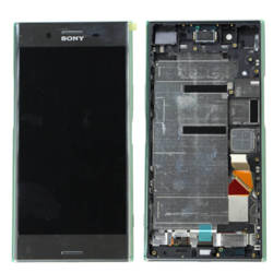 Wyświetlacz LCD z ramką do Sony Xperia XZ Premium - srebrny (Chrom)