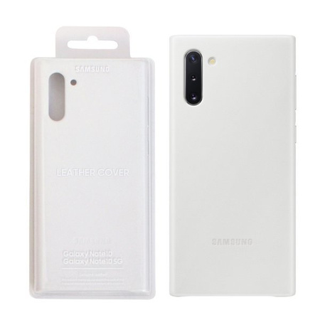 Samsung Galaxy Note 10 Leather Cover phone case - white