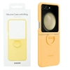 Etui na telefon Samsung Galaxy Z Flip5 Silicone Case with Ring - żółte (Apricot)