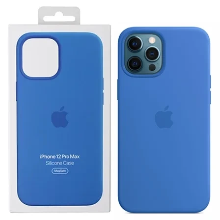 Apple iPhone 12 Pro Max Silicone Case MagSafe - Blue (Capri Blue)