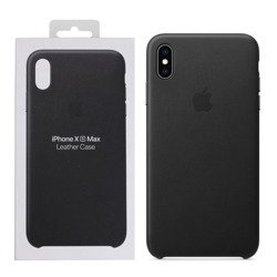 Etui skórzane do Apple iPhone XS Max Leather Case - czarne