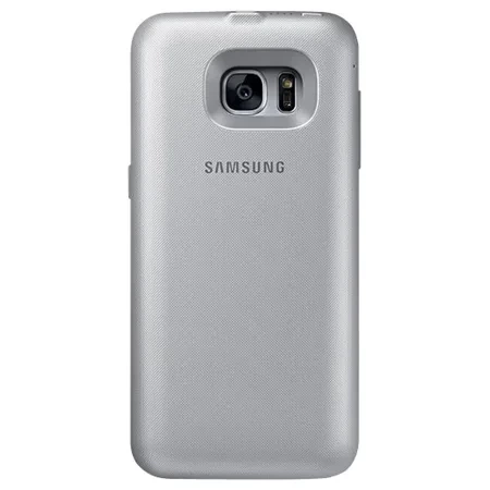 Induction case with battery for Samsung Galaxy S7 2700 mAh phone - silver