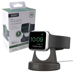 Ładowarka indukcyjna ze stojakiem do Apple Watch Xqisit Magnetic Charger USB-C - czarna