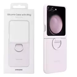 Etui Samsung Galaxy Z Flip5 Silicone Case with Ring - różowe