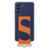 Etui na telefon Samsung Galaxy S21 FE 5G Silicone Cover with Strap - granatowe