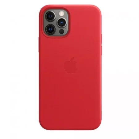 Apple iPhone 12 Pro Max Leather Case MagSafe - Red (Scarlet)