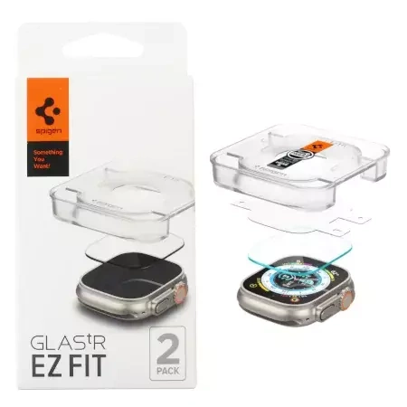 Szkło hartowane Spigen Glas.TR EZ FIT do Apple Watch Ultra/ Watch Ultra 2 49mm - 2 sztuki