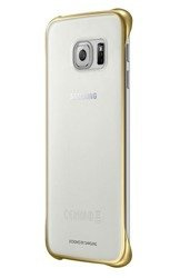 Samsung Galaxy S6 edge Clear Cover phone case - transparent with gold frame