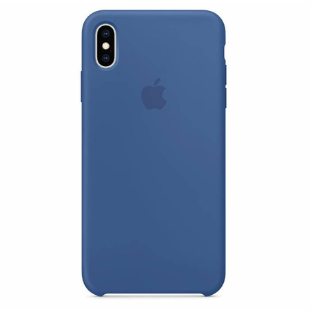 Etui Apple iPhone XS Max Silicone Case - niebieskie (Delft Blue)