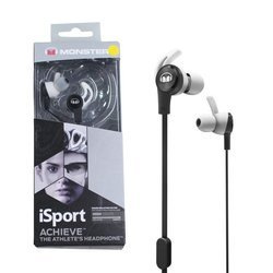 Monster iSport Achieve headphones - black and white