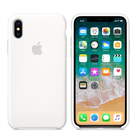 Apple iPhone X etui silikonowe MQT22ZM/A - białe