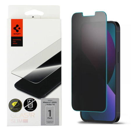 Tempered glass for Apple iPhone 13/ 13 Pro/ 14 Spigen Glas.TR Slim HD Privacy