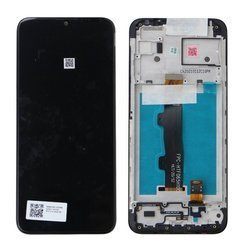 Motorola Moto E7 Power wyświetlacz LCD z ramką  - czarny