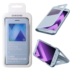Etui na telefon Samsung Galaxy A5 2017 S View Standing Cover - niebieskie