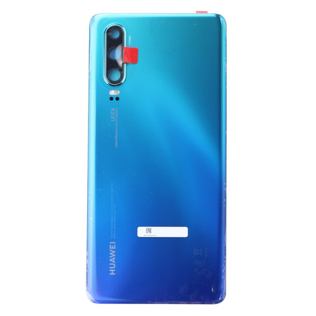 Huawei P30 battery flap with camera glass - blue (Aurora Blue)