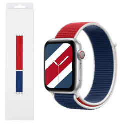 Apple Watch 38/ 40/ 41mm Nike Sport Loop Strap - Red/Blue (Great Britain)