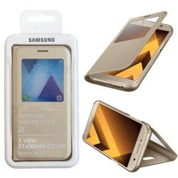 Samsung Galaxy A5 2017 S View Standing Cover case EF-CA520PFEGWW - gold