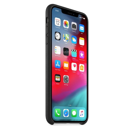 Apple iPhone XS Max etui skórzane Leather Case MRWT2ZM/A - czarne