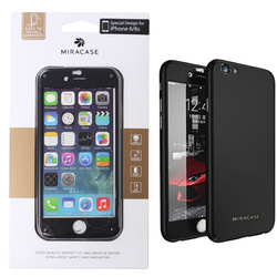 Apple iPhone 6/ 6s case + Miracase Full Protection 360 tempered glass - black