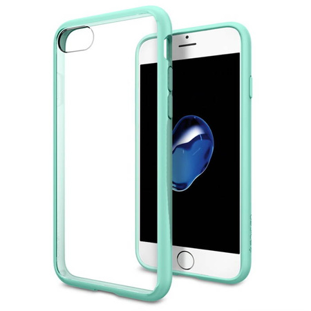 Apple iPhone 7/ 8 Spigen Ultra Hybrid case 042CS20447 - transparent with mint frame