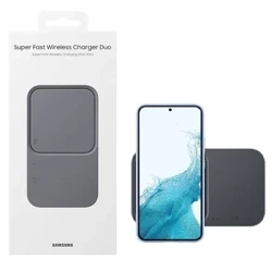 Ładowarka indukcyjna Samsung Super Fast Wireless Charger Duo + sieciowa - szara