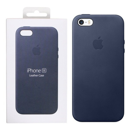 Apple iPhone 5/ 5s/ SE leather case - navy blue (Midnight Blue)