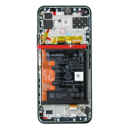 Huawei P40 Lite 5G wyświetlacz LCD z ramką i baterią - zielony (Crush Green)