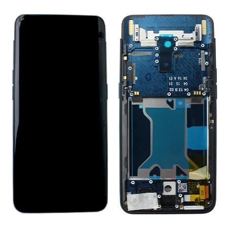 Original LCD display with bezel for Oppo Find X - blue (Blue Green)