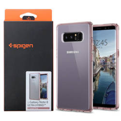 Samsung Galaxy Note 8 case Spigen Ultra Hybrid 587CS22064 - transparent with pink border