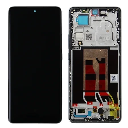 Genuine LCD display with bezel for Oppo Reno 10 Pro 5G - Grey (Silver Grey)