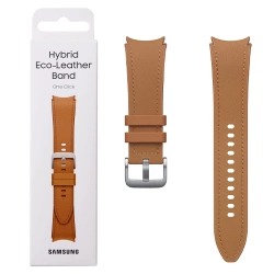 Strap for Samsung Galaxy Watch 4/ 4 Classic/ 5/ 5 Pro/ 6/ 6 Classic/ 7 Fabric Hybrid Eco-Leather Band 20 mm M/L - brown (Camel)