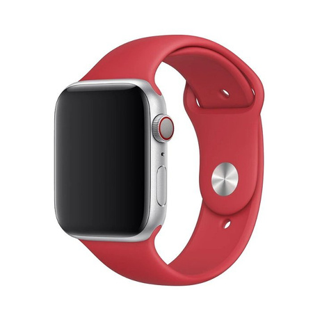 Silicone Apple Watch 42/ 44/ 45/ 49 Ultra Sport Band - Red (Red)