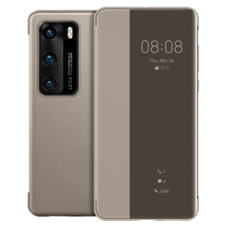 Huawei P40 Smart View Flip Cover case 51993705 - khaki 