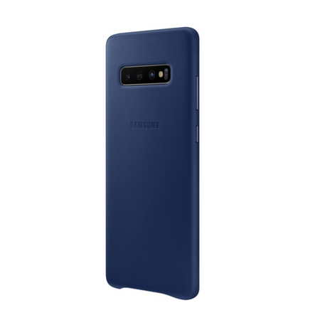 Samsung Galaxy S10 Plus Leather Cover phone case - navy blue (Blue Arctic)