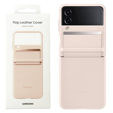 Samsung Galaxy Z Flip4 Flap Leather Cover Phone Case - Peach (Peach)