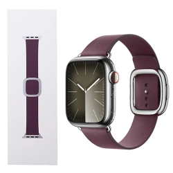 Pasek Apple Watch 38/ 40/ 41/ SE/ SE 2 Modern Buckle FineWoven S - bordowy (Mulberry)