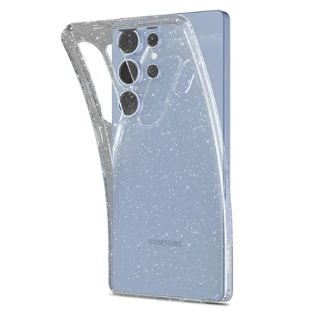 Etui silikonowe na telefon Samsung Galaxy S25 Ultra Spigen Liquid Crystal Glitter - transparentne z brokatem