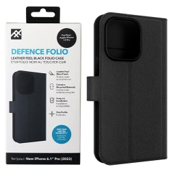 Etui z klapką do Apple iPhone 15 Pro Zagg Defence Folio - czarne