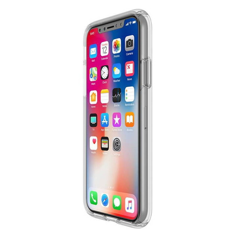 Apple iPhone X/ XS etui Speck Presidio Clear+Print - transparentne z kwiatowym wzorem (Pink Roses)