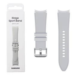 Strap for Samsung Galaxy Watch 4/ Watch 4 Classic 20 mm Ridge Sport Band S/M - silver