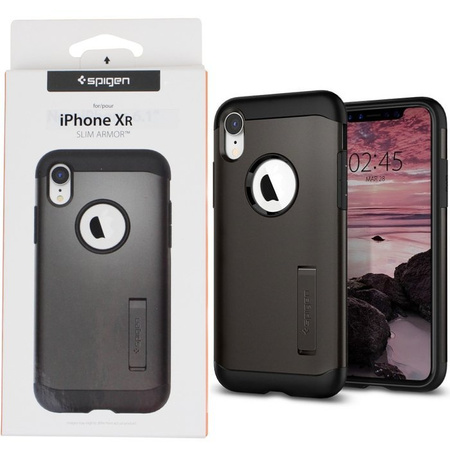 Etui na Apple iPhone XR Spigen Slim Armor - grafitowe (Gunmetal)