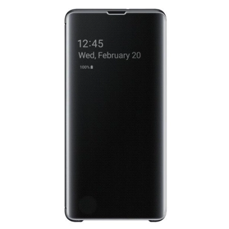 Etui do telefonu Samsung Galaxy S10 Plus Clear View Cover - czarne [OUTLET] 