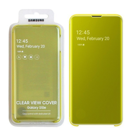 Samsung Galaxy S10e etui Clear View Cover EF-ZG970CYEGWW - żółte