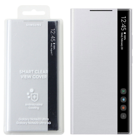 Samsung Galaxy Note 20 Ultra etui Smart Clear View Cover EF-ZN985CSEGEU - srebrne (White Silver)