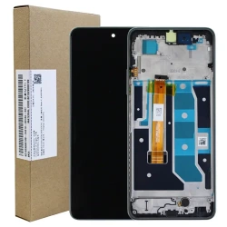 Oryginalny wyświetlacz IPS LCD z ramką do Realme C67 4G - czarny (Black Rock)