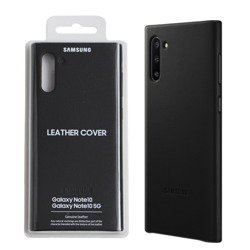 Etui skórzane na telefon Samsung Galaxy Note 10 Leather Cover - czarne