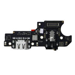 Realme C25Y board with microUSB charging connector, microphone and headphone connector